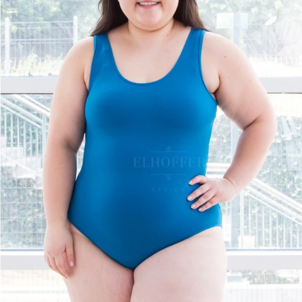 Elhoffer Design Essential Bodysuit Cerulean Blue NEW XL